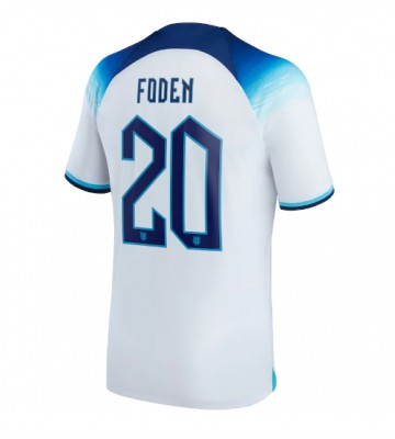 Anglia Phil Foden #20 Koszulka Podstawowych MŚ 2022 Krótki Rękaw